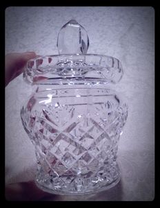 Crystal jar with spoon